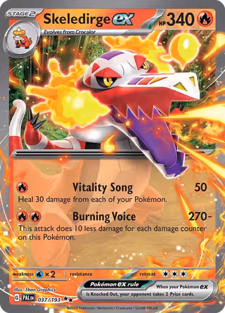 Skeledirge ex 37/193 Pokemon card