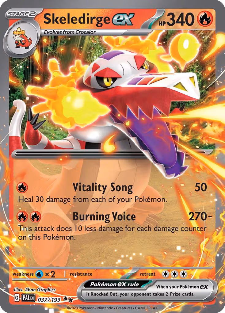Skeledirge ex 37/193 Pokemon card