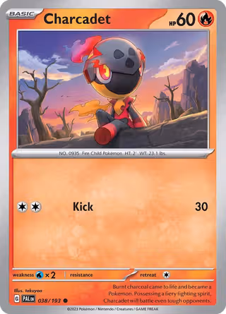 Charcadet 38/193 Pokemon card