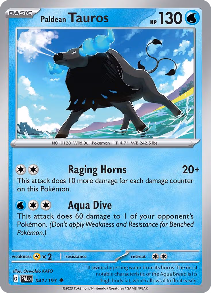 Paldean Tauros 41/193 Pokemon card