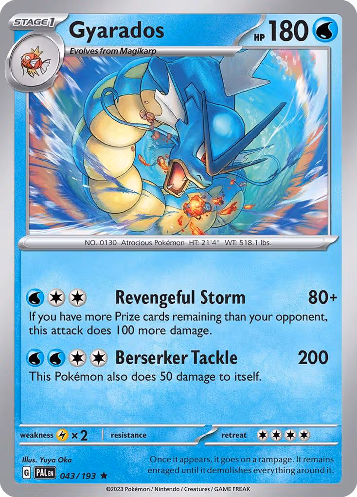 Gyarados 43/193 Pokemon card