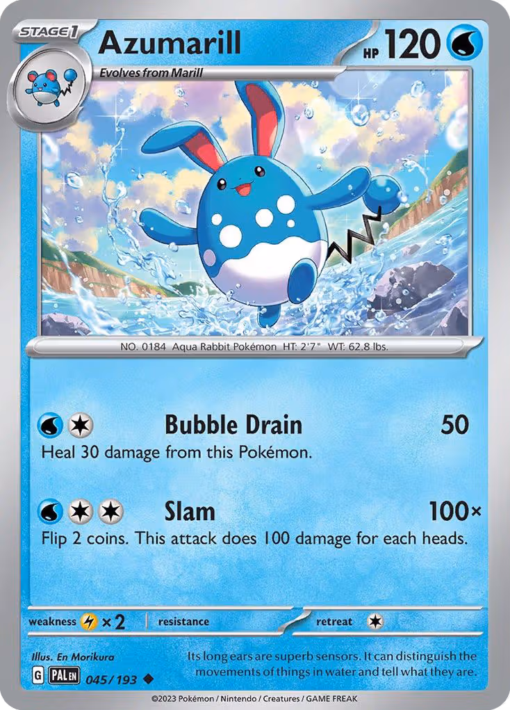Azumarill 45/193 Pokemon card