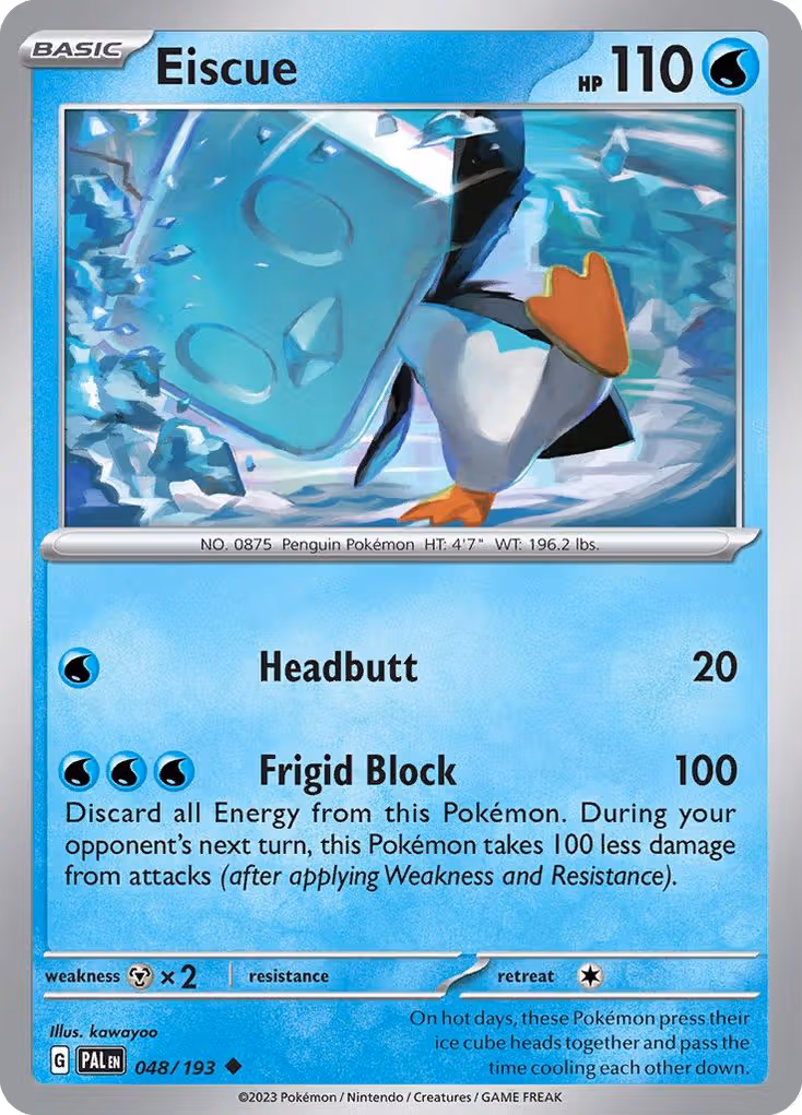 Eiscue 48/193 Pokemon card