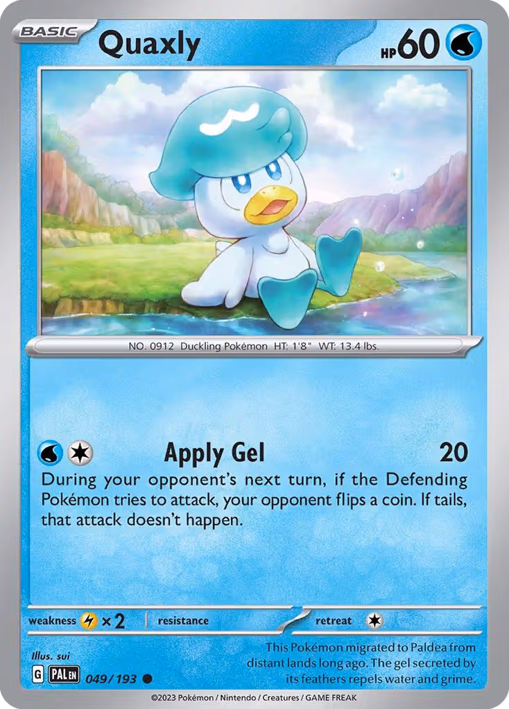 Quaxly 49/193 Pokemon card