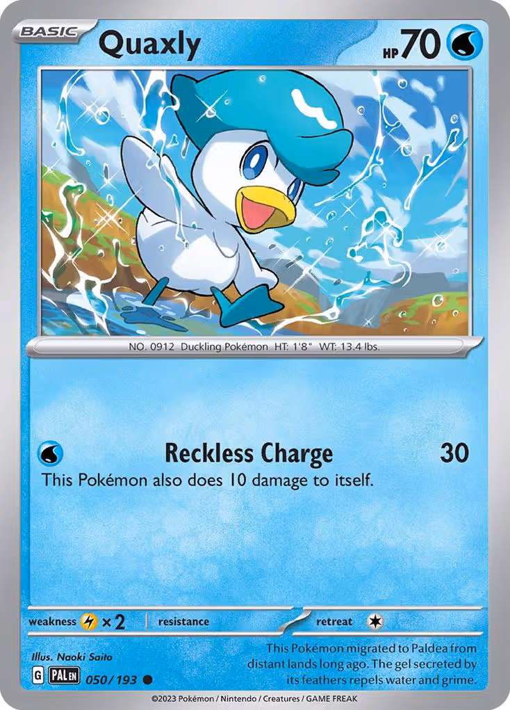 Quaxly 50/193 Pokemon card