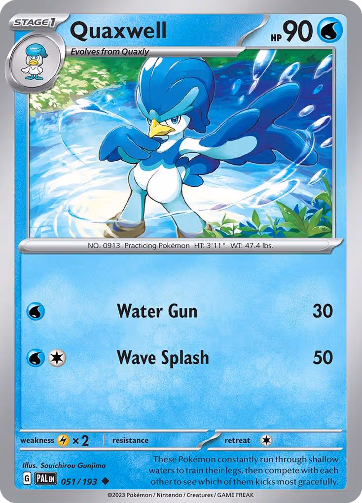 Quaxwell 51/193 Pokemon card