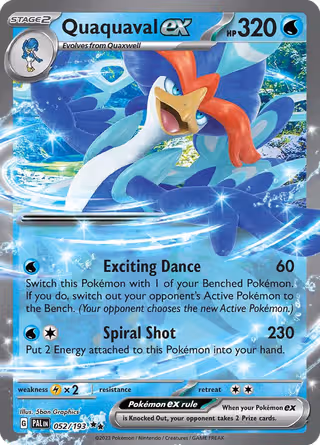 Quaquaval ex 52/193 Pokemon card