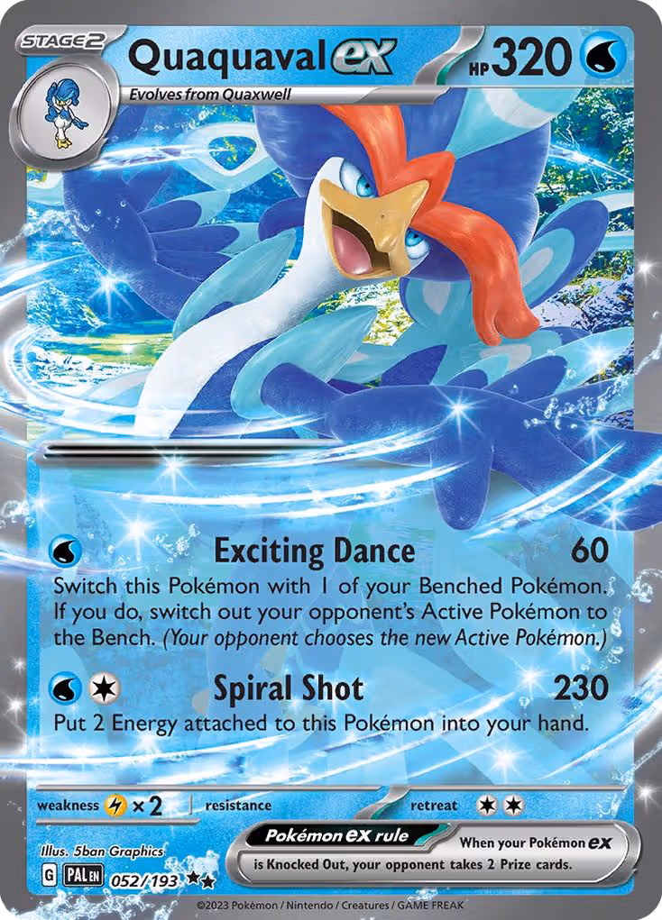 Quaquaval ex 52/193 Pokemon card