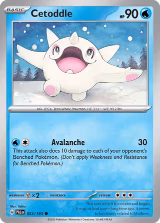 Cetoddle 53/193 Pokemon card