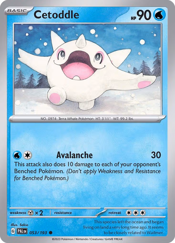 Cetoddle 53/193 Pokemon card