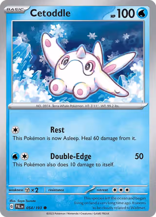 Cetoddle 54/193 Pokemon card