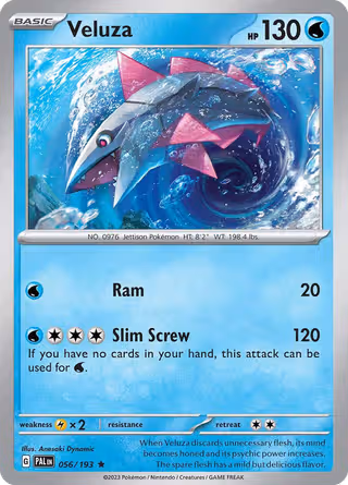 Veluza 56/193 Pokemon card