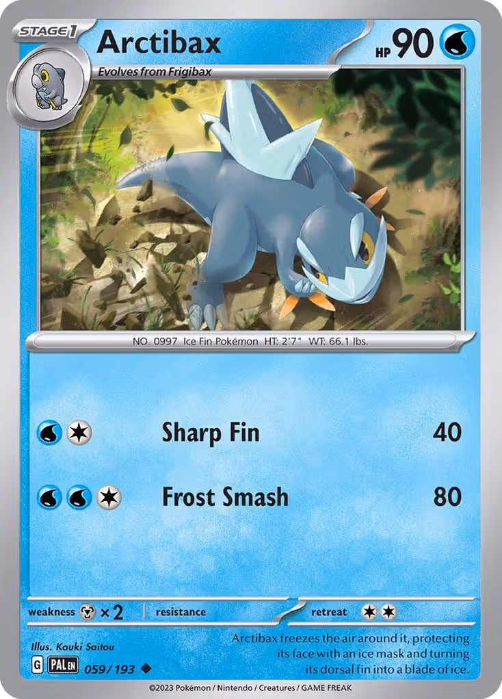 Arctibax 59/193 Pokemon card