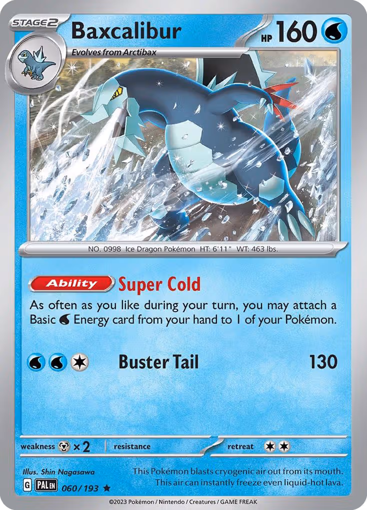 Baxcalibur 60/193 Pokemon card
