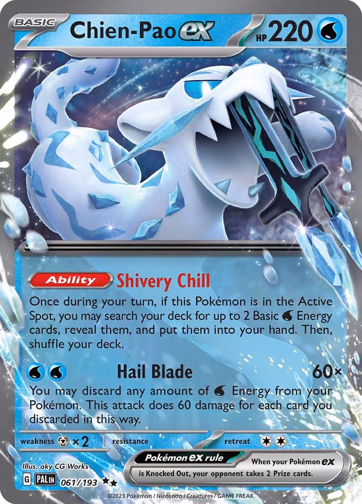Chien-Pao ex 61/193 Pokemon card