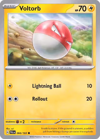 Voltorb 66/193 Pokemon card