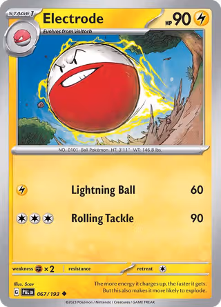 Electrode 67/193 Pokemon card