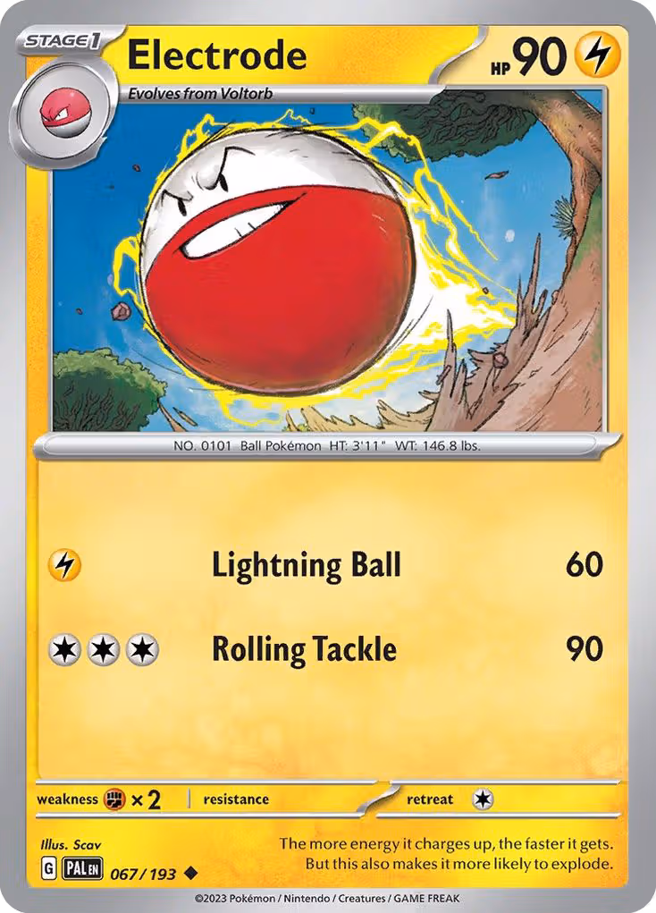 Electrode 67/193 Pokemon card