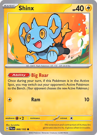 Shinx 68/193 Pokemon card
