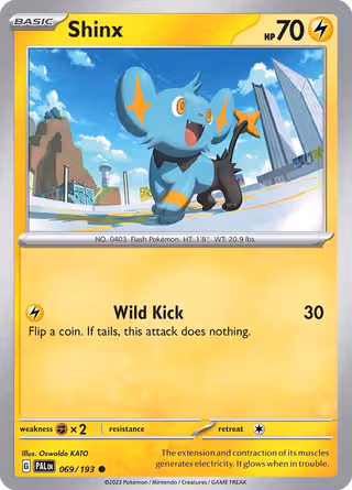 Shinx 69/193 Pokemon card