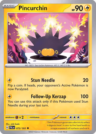 Pincurchin 73/193 Pokemon card