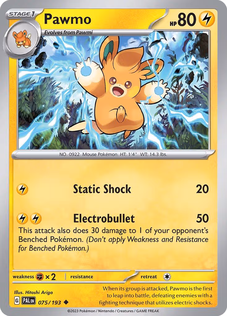 Pawmo 75/193 Pokemon card