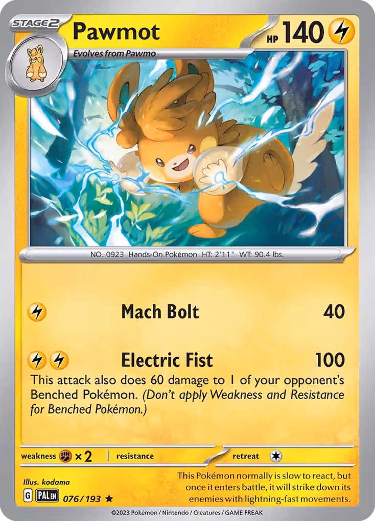 Pawmot 76/193 Pokemon card