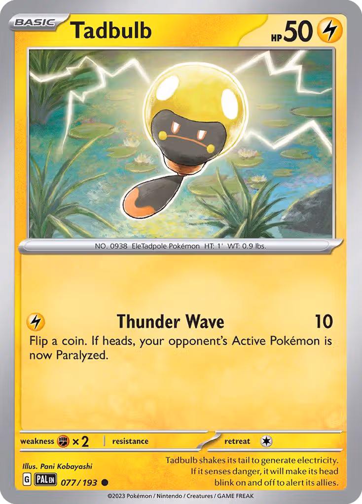 Tadbulb 77/193 Pokemon card