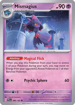 Mismagius 88/193 Pokemon card