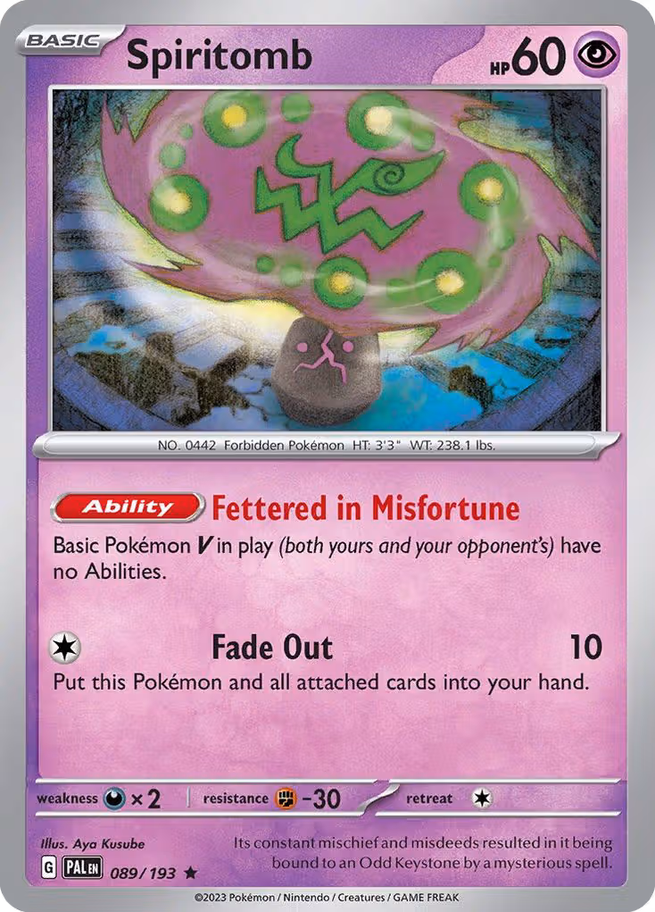 Spiritomb 89/193 Pokemon card