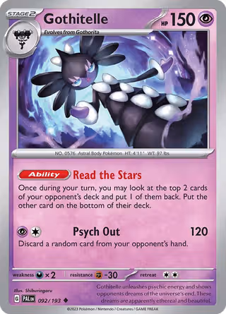 Gothitelle 92/193 Pokemon card