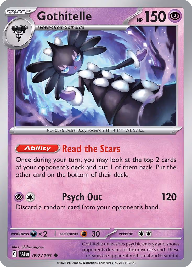 Gothitelle 92/193 Pokemon card