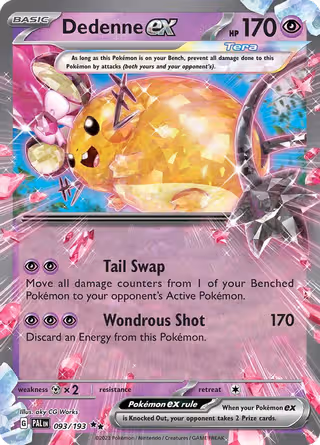 Dedenne ex 93/193 Pokemon card