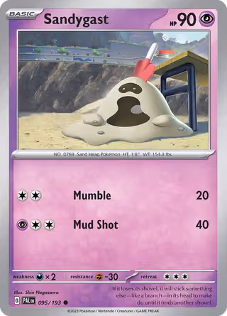 Sandygast 95/193 Pokemon card