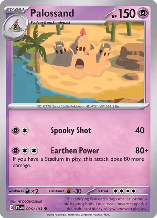 Palossand 96/193 Pokemon card
