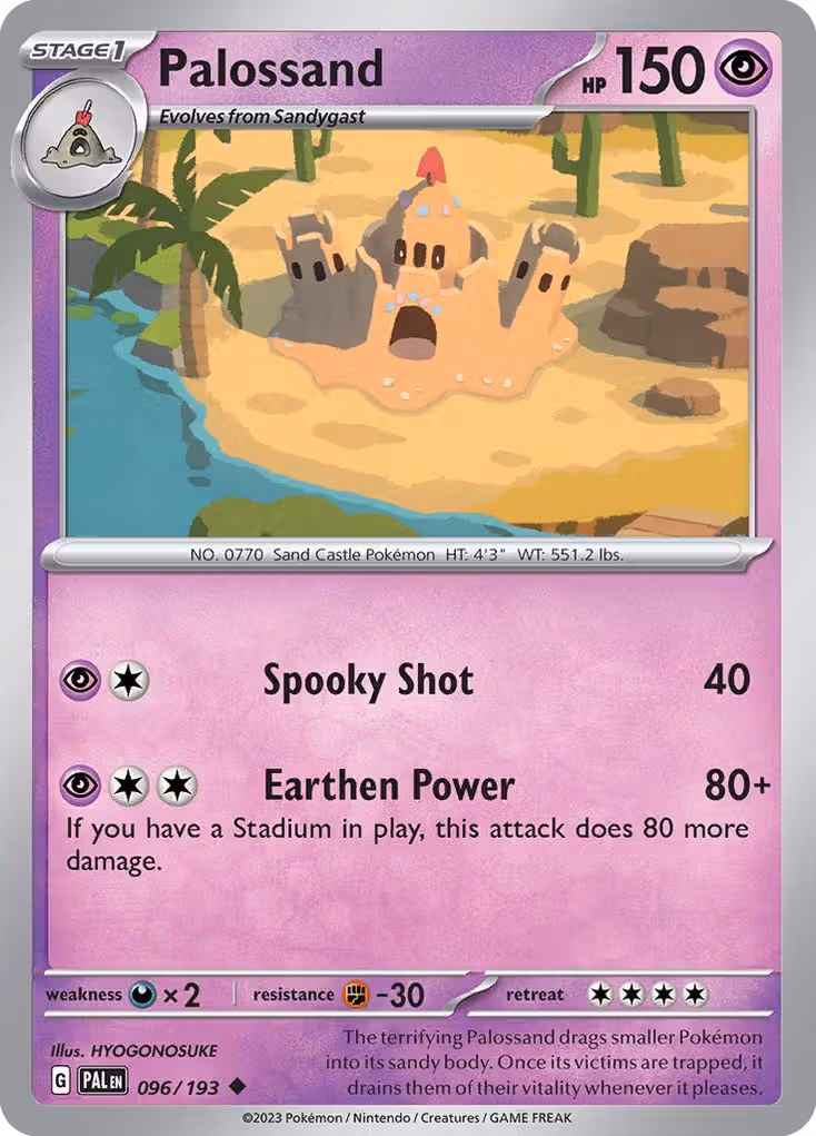 Palossand 96/193 Pokemon card