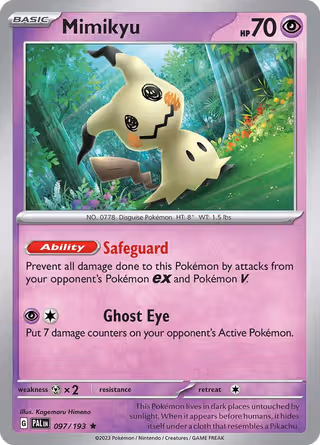 Mimikyu 97/193 Pokemon card