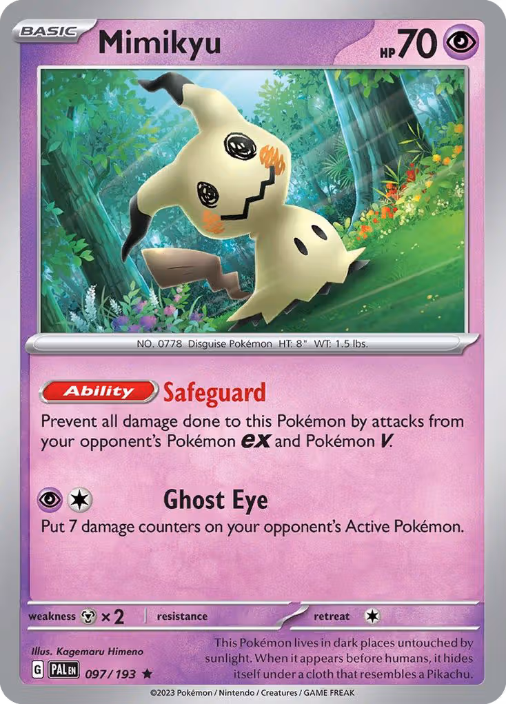 Mimikyu 97/193 Pokemon card