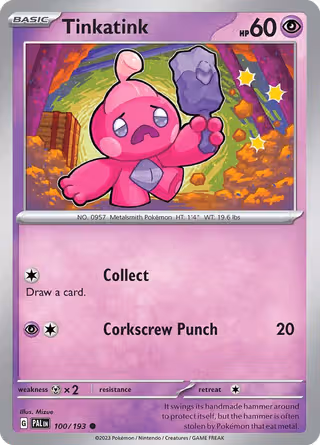 Tinkatink 100/193 Pokemon card