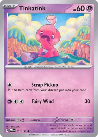 Tinkatink 101/193 Pokemon card