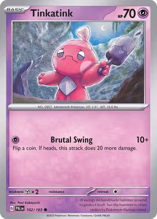 Tinkatink 102/193 Pokemon card