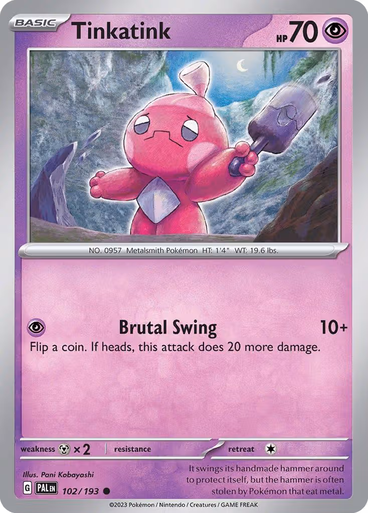 Tinkatink 102/193 Pokemon card