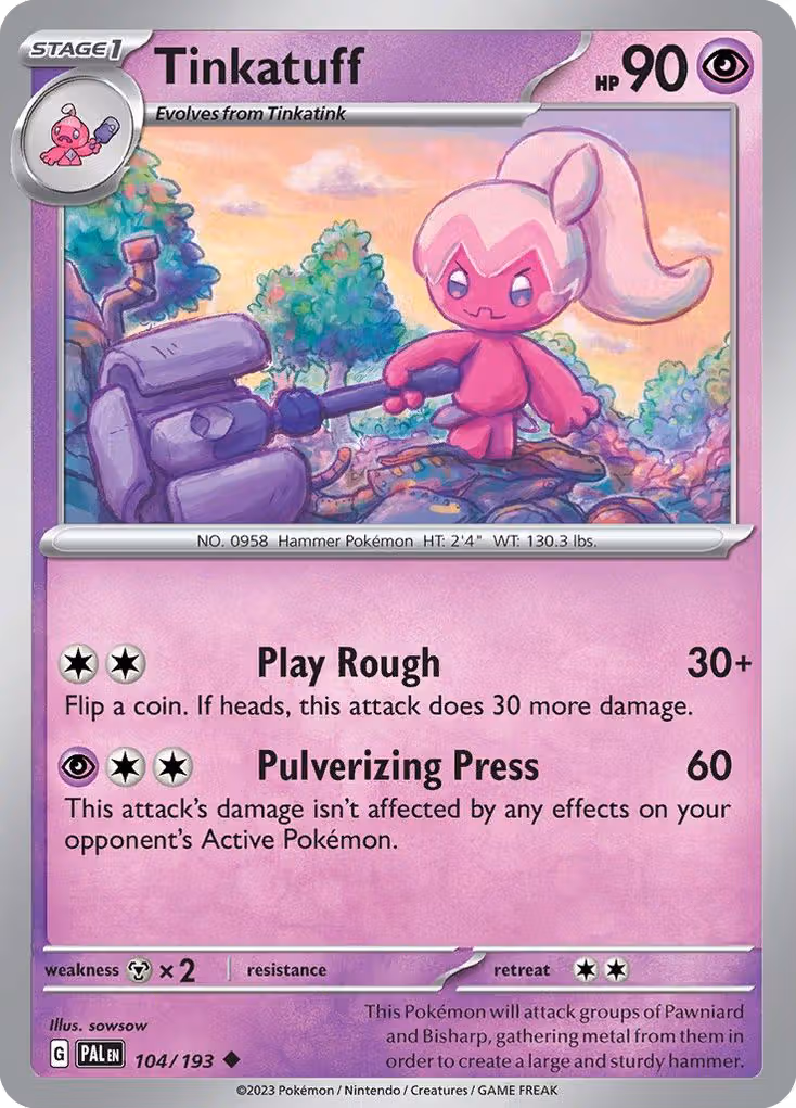Tinkatuff 104/193 Pokemon card