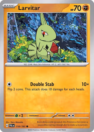 Larvitar 110/193 Pokemon card