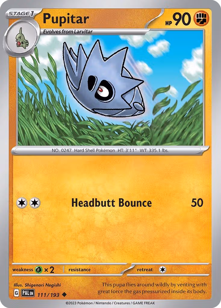 Pupitar 111/193 Pokemon card