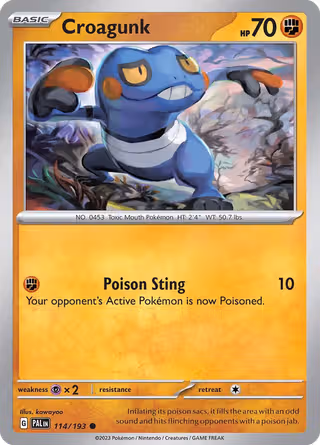 Croagunk 114/193 Pokemon card