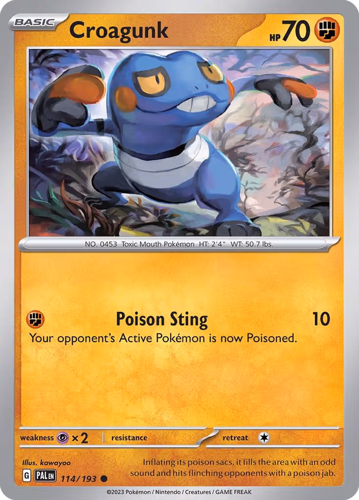 Croagunk 114/193 Pokemon card