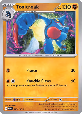 Toxicroak 115/193 Pokemon card
