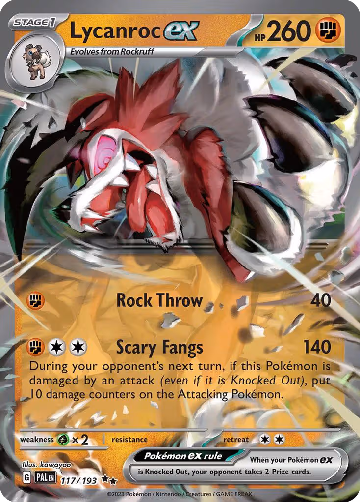 Lycanroc ex 117/193 Pokemon card