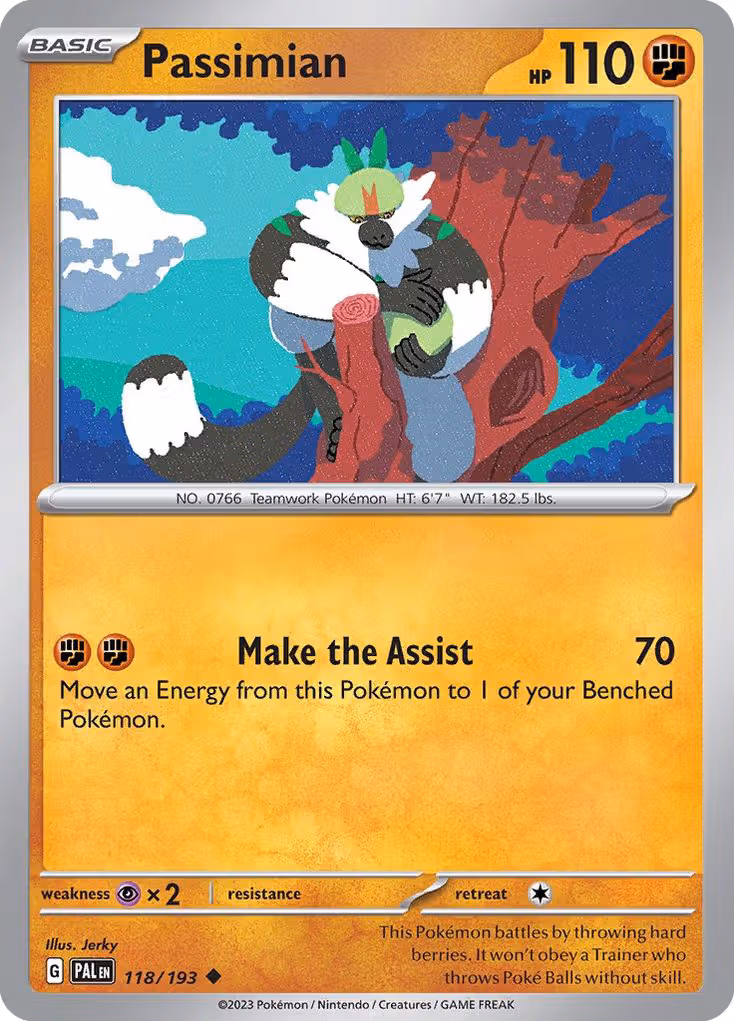 Passimian 118/193 Pokemon card